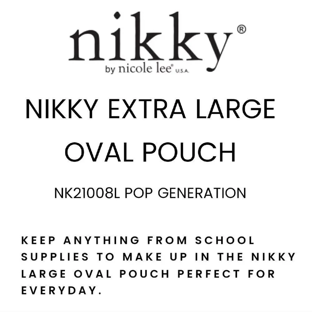 Nikky Pop Generation Fun‎ Begins XL Vegan Travel Makeup Case NWT